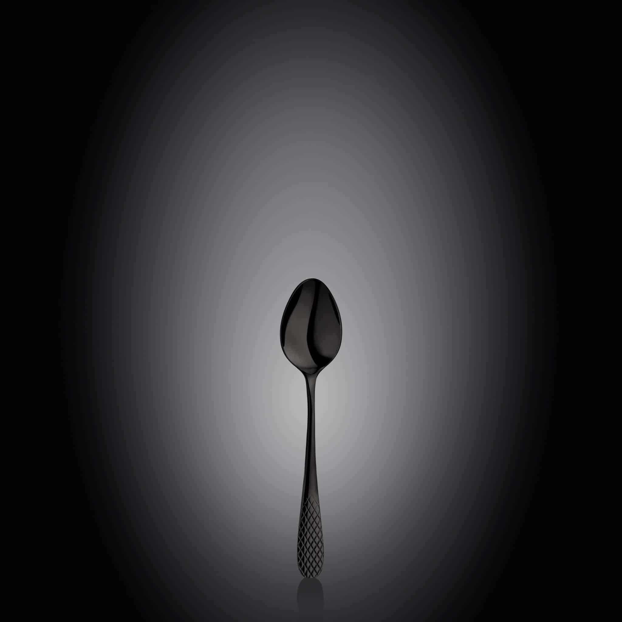 Wilmax England UK Stock Assortment Black Coffee Spoon 2 pcs on Blister Pack WL‑9992572B