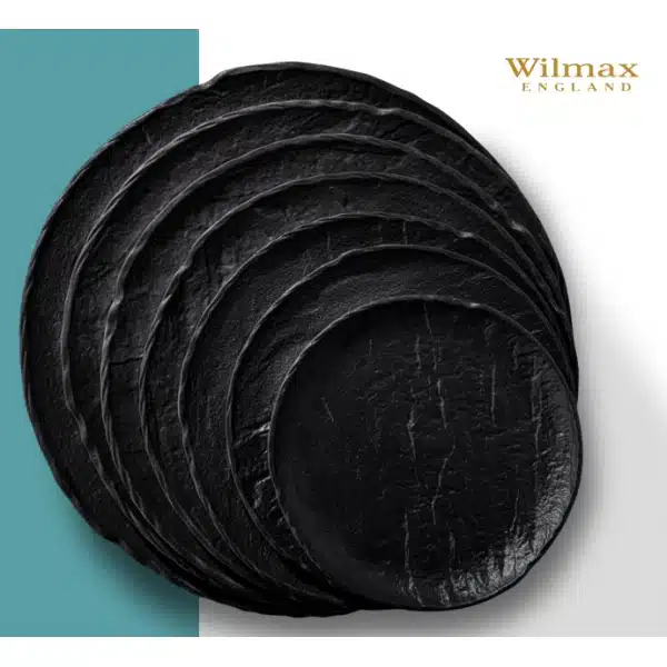 Black Round Plate 23 cm Black Round Plate 23 cm - Image 7