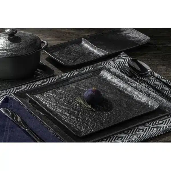 Black Square Plate 17 x 17 cm Black Square Plate 17 x 17 cm - Image 3