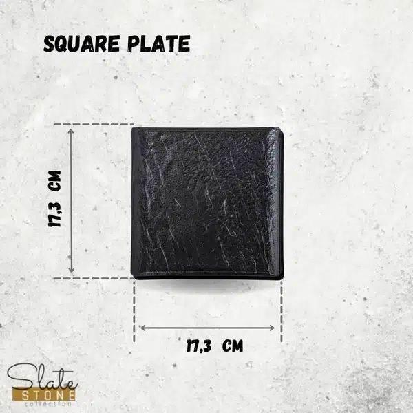 Black Square Plate 17 x 17 cm Black Square Plate 17 x 17 cm - Image 4