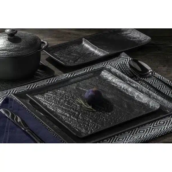 Black Square Plate 27 x 27 cm Black Square Plate 27 x 27 cm - Image 3