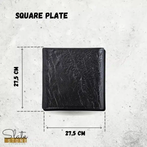 Black Square Plate 27 x 27 cm Black Square Plate 27 x 27 cm - Image 4