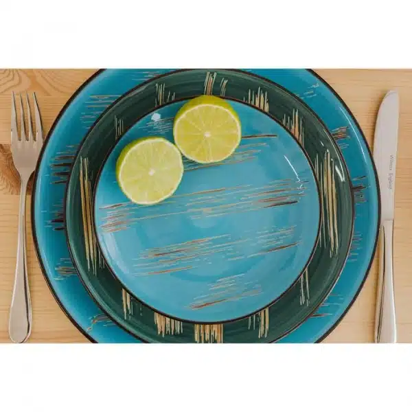 Blue Round Plate 28 cm Blue Round Plate 28 cm - Image 5