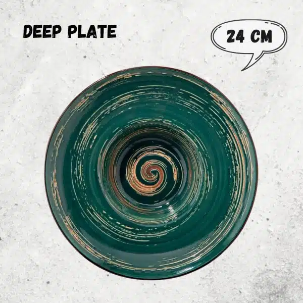 Green Deep Plate 24 cm Green Deep Plate 24 cm - Image 3