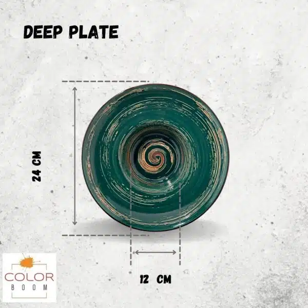 Green Deep Plate 24 cm Green Deep Plate 24 cm - Image 4