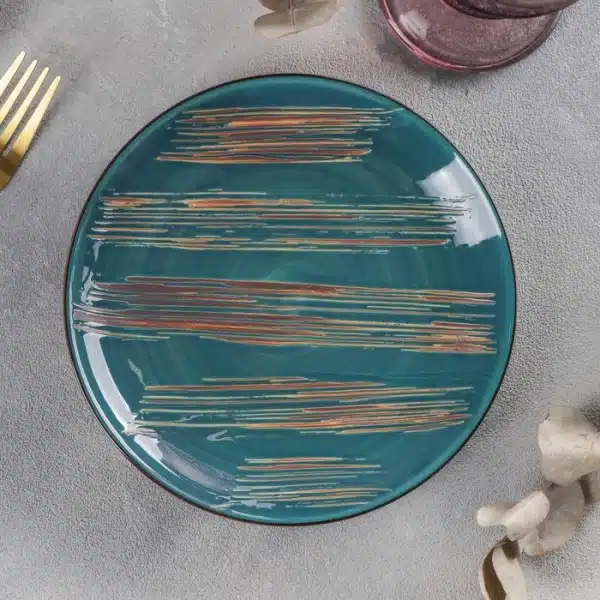 Green Round Plate 18 cm Green Round Plate 18 cm - Image 3