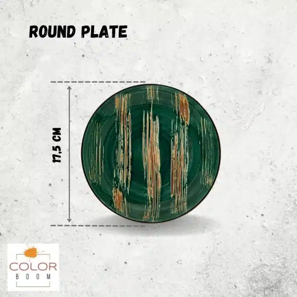 Green Round Plate 18 cm Green Round Plate 18 cm - Image 5