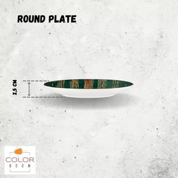 Green Round Plate 18 cm Green Round Plate 18 cm - Image 6