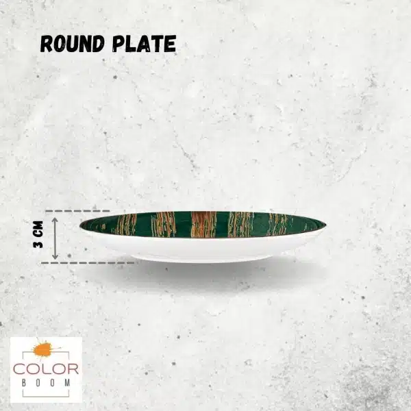 Green Round Plate 28 cm Green Round Plate 28 cm - Image 7