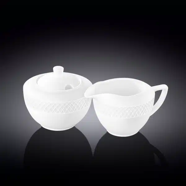 Wilmax England UK Stock Assortment Sugar Bowl Creamer Set WL‑8801122C